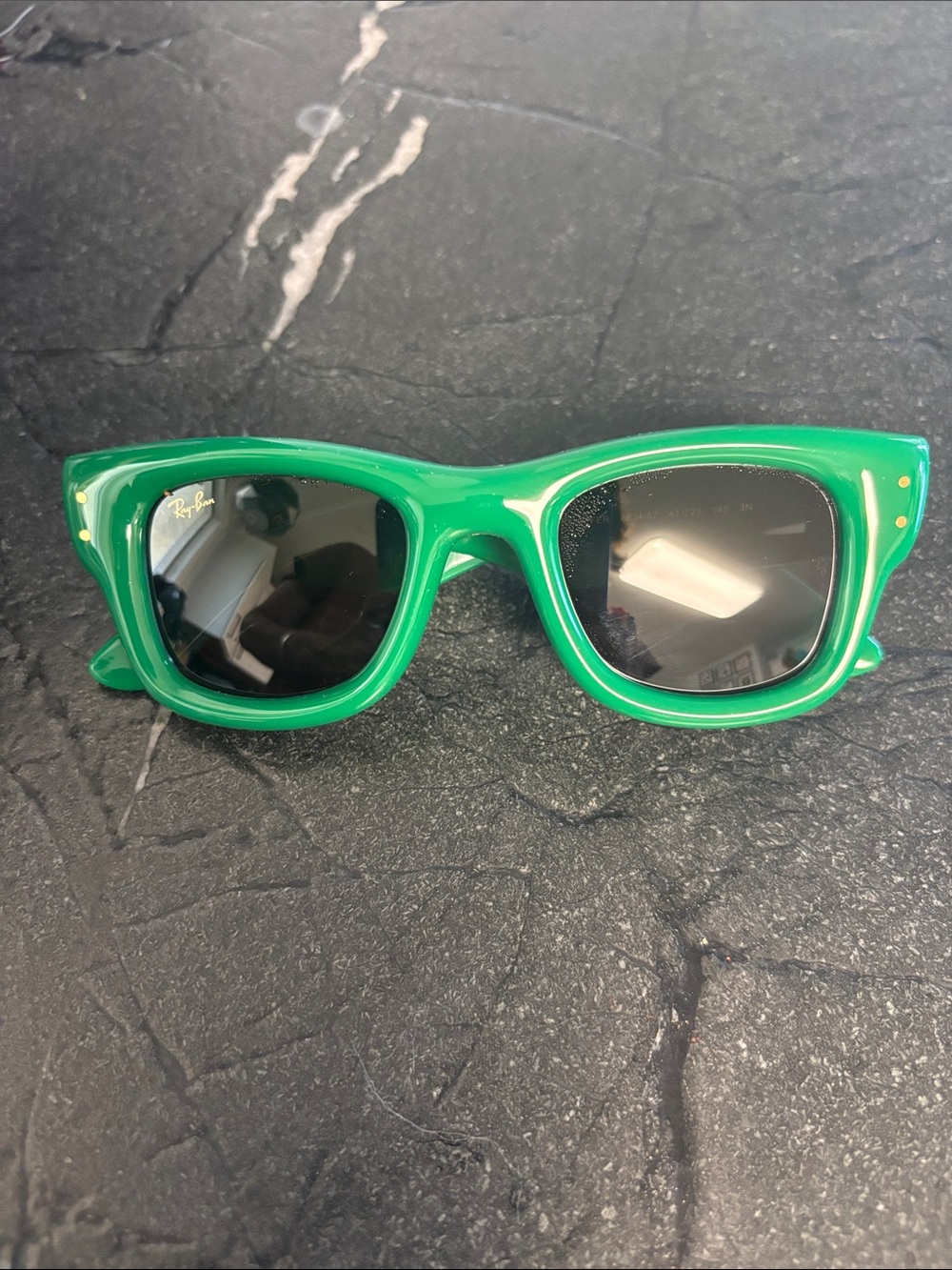 Ray-Ban Bright Green Square Frame Sunglasses